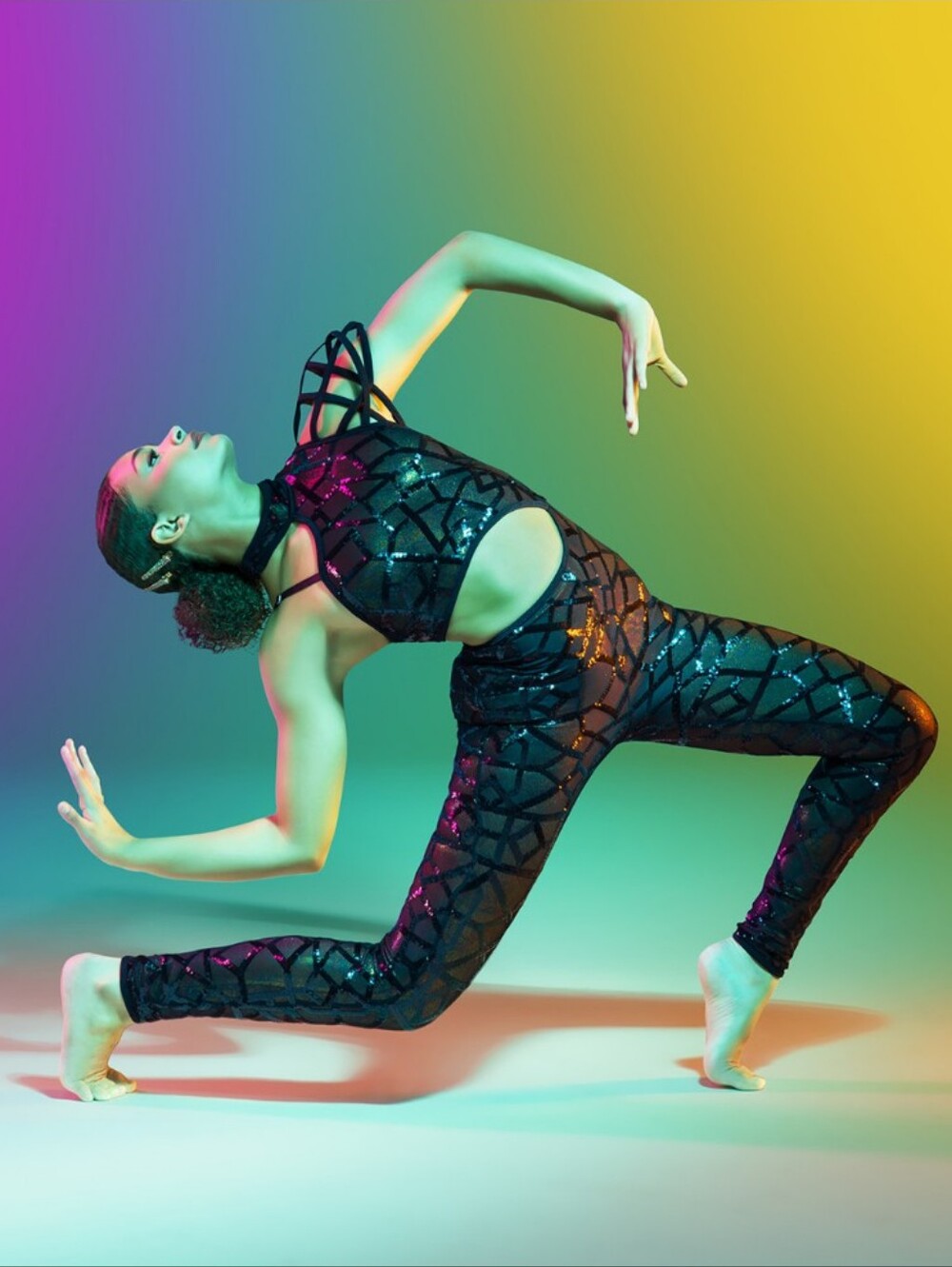 Revolution Dance Tenth House Prism One Piece Black Sequin Costume Jumpsuit
